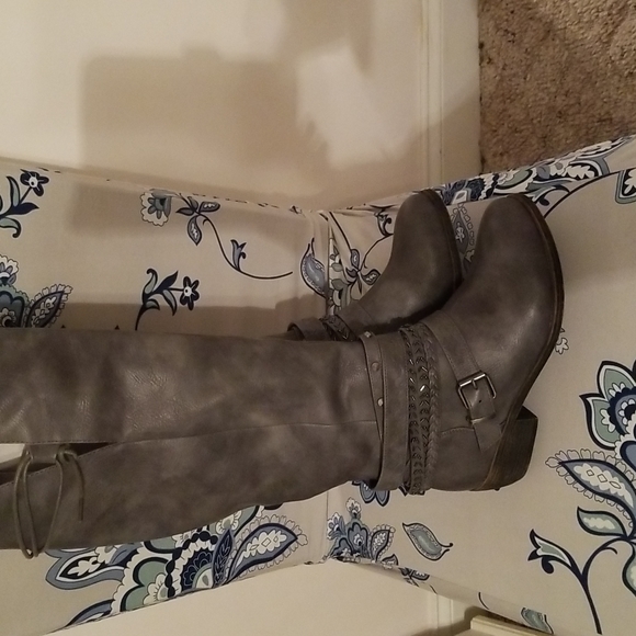 SO Shoes So Cute Tall Gray Boots Poshmark